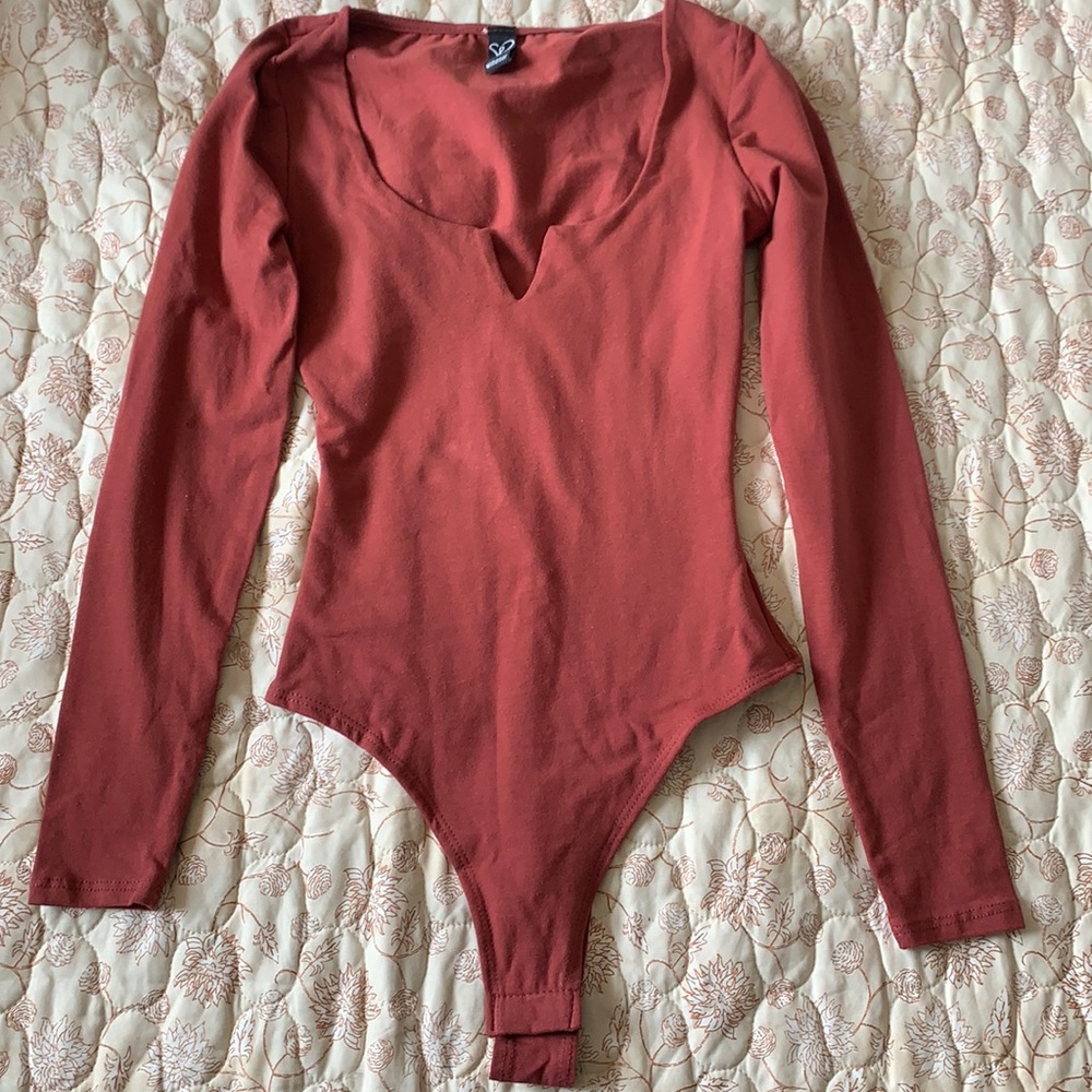 Notch front bodysuit